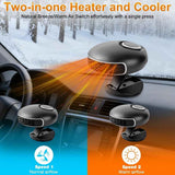 Darrahopens Auto Accessories > Auto Accessories Others > Automotive Parts Car Heater 12V 150W Fast Heating and Cooling Defroster Black, 12.5 x 6 cm In Australia - Darrahopens