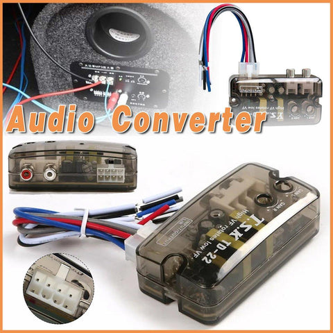 Darrahopens Auto Accessories > Auto Accessories Others > Automotive Parts Car High to Low Frequency Converter Auto Stereo Line Speaker Level Adapter TD22