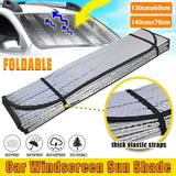 Darrahopens Auto Accessories > Auto Accessories Others > Automotive Parts Car Windscreen Sun Shade Heat Reflective Windshield Front Rear Window Uv Block - 130*60