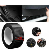 Darrahopens Auto Accessories > Auto Accessories Others > Automotive Parts Cardoor Sill Protector Strip Carbon Fiber Bumper Sticker Rubber Trim Edge 5Cm*3M