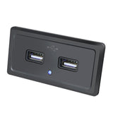 Darrahopens Auto Accessories > Auto Accessories Others > Automotive Parts Dual USB Car Charger Socket Panel 5V 3.1A 12V 24V for Car RV Motorcycle
