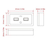 Darrahopens Auto Accessories > Auto Accessories Others > Automotive Parts Dual USB Car Charger Socket Panel 5V 3.1A 12V 24V for Car RV Motorcycle