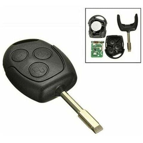 Darrahopens Auto Accessories > Auto Accessories Others > Automotive Parts Ford Remote Key 1-Pack 3-Button 433 MHz Compatible with Mondeo Fiesta Focus Ka Transit