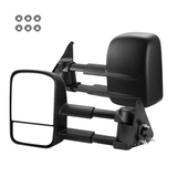 Darrahopens Auto Accessories > Auto Accessories Others > Automotive Parts Front Pair Extendable Towing Mirrors Fit for Nissan Patrol GU/Y61 1997-2016 Manual Foldable Split View Black 2pcs