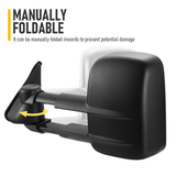 Darrahopens Auto Accessories > Auto Accessories Others > Automotive Parts Front Pair Extendable Towing Mirrors Fit for Nissan Patrol GU/Y61 1997-2016 Manual Foldable Split View Black 2pcs