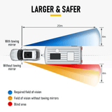 Darrahopens Auto Accessories > Auto Accessories Others > Automotive Parts Front Pair Extendable Towing Mirrors Fit for Nissan Patrol GU/Y61 1997-2016 Manual Foldable Split View Black 2pcs