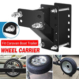 Darrahopens Auto Accessories > Auto Accessories Others > Automotive Parts Heavy Duty Car Trailer Spare Tire Carrier Mount Universal Steel 150 lbs Capacity