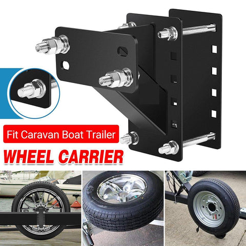 Darrahopens Auto Accessories > Auto Accessories Others > Automotive Parts Heavy Duty Car Trailer Spare Tire Carrier Mount Universal Steel 150 lbs Capacity