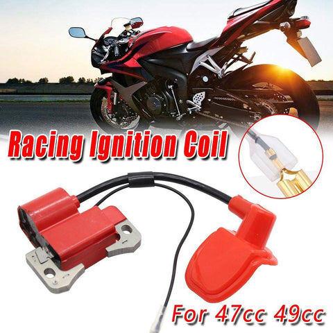 Darrahopens Auto Accessories > Auto Accessories Others > Automotive Parts High Voltage Red Ignition Coil Pack for 47cc 49cc Dirt Bike ATV Mini Moto