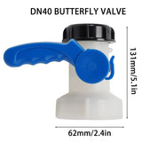 Darrahopens Auto Accessories > Auto Accessories Others > Automotive Parts IBC Tank Valve Fittings DN40 Ball Valve Butterfly Valve Barrel Adapter 1000L