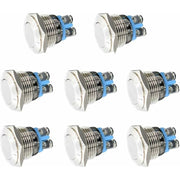 Darrahopens Auto Accessories > Auto Accessories Others > Automotive Parts Momentary Metal Push Button Switch 12V 8 pcs 16Mm For Marine Waterproof Car Rv Truck Boat