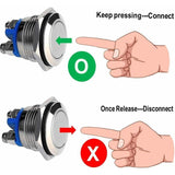 Darrahopens Auto Accessories > Auto Accessories Others > Automotive Parts Momentary Metal Push Button Switch 12V 8 pcs 16Mm For Marine Waterproof Car Rv Truck Boat