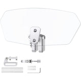 Darrahopens Auto Accessories > Auto Accessories Others > Automotive Parts Motorcycle Windshield Spoiler Extension Adjustable Clip-On Clear Wind Deflector