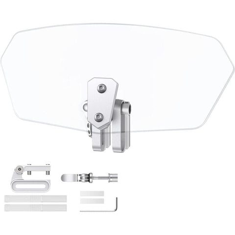 Darrahopens Auto Accessories > Auto Accessories Others > Automotive Parts Motorcycle Windshield Spoiler Extension Adjustable Clip-On Clear Wind Deflector
