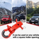 Darrahopens Auto Accessories > Auto Accessories Others > Automotive Parts Red Trailer Arm Off Road Rescue Tow Hook Heavy Duty Steel for SUV Road Vehicle