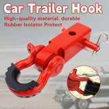 Darrahopens Auto Accessories > Auto Accessories Others > Automotive Parts Red Trailer Arm Off Road Rescue Tow Hook Heavy Duty Steel for SUV Road Vehicle