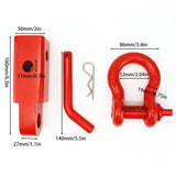 Darrahopens Auto Accessories > Auto Accessories Others > Automotive Parts Red Trailer Arm Off Road Rescue Tow Hook Heavy Duty Steel for SUV Road Vehicle