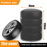 Darrahopens Auto Accessories > Auto Accessories Others > Automotive Parts Tire Storage Cover Silver Universal for 4 Tires Car Spare Tire Protection Bag Case