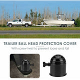 Darrahopens Auto Accessories > Auto Accessories Others > Automotive Parts Trailer Hitch Ball Cover, 50Mm Universal Hitch Ball Cap Tow Ball Cover Trailer Hitch Ball Protective Cover, Black
