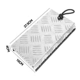 Darrahopens Auto Accessories > Auto Accessories Others > Automotive Parts Truma Cowl Cover Silver Universal Aluminum Checker Plate External Flue Vent Spraying Console Replacement Part Fits Truma Water Heater 27x15x4cm