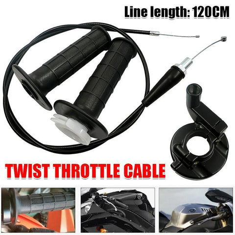 Darrahopens Auto Accessories > Auto Accessories Others > Automotive Parts Twist Throttle Housing Hand Grip+120CM Cable 110cc 250cc PIT PRO Quad Dirt Bike