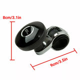 Darrahopens Auto Accessories > Auto Accessories Others > Automotive Parts Universal Black Metal Steering Wheel Car Accessories Helper Grip Spinner Knob
