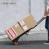 Darrahopens Auto Accessories > Auto Accessories Others > Automotive Parts VEVOR Aluminum Hand Truck, 2 in 1, 136 kg Max Load Capacity, Heavy Duty Industrial Convertible Folding Hand Truck and Dolly, Utility Cart Converts from Hand Truck to Platform Cart with Rubber Wheels