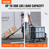 Darrahopens Auto Accessories > Auto Accessories Others > Automotive Parts VEVOR Aluminum Hand Truck, 2 in 1, 136 kg Max Load Capacity, Heavy Duty Industrial Convertible Folding Hand Truck and Dolly, Utility Cart Converts from Hand Truck to Platform Cart with Rubber Wheels
