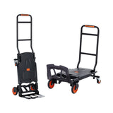 Darrahopens Auto Accessories > Auto Accessories Others > Automotive Parts VEVOR Aluminum Hand Truck, 2 in 1, 136 kg Max Load Capacity, Heavy Duty Industrial Convertible Folding Hand Truck and Dolly, Utility Cart Converts from Hand Truck to Platform Cart with Rubber Wheels