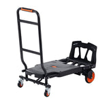 Darrahopens Auto Accessories > Auto Accessories Others > Automotive Parts VEVOR Aluminum Hand Truck, 2 in 1, 136 kg Max Load Capacity, Heavy Duty Industrial Convertible Folding Hand Truck and Dolly, Utility Cart Converts from Hand Truck to Platform Cart with Rubber Wheels