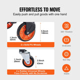 Darrahopens Auto Accessories > Auto Accessories Others > Automotive Parts VEVOR Aluminum Hand Truck, 2 in 1, 136 kg Max Load Capacity, Heavy Duty Industrial Convertible Folding Hand Truck and Dolly, Utility Cart Converts from Hand Truck to Platform Cart with Rubber Wheels