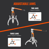 Darrahopens Auto Accessories > Auto Accessories Others > Automotive Parts VEVOR Hydraulic Gear Puller 5 Ton Wheel Pulley Bearing 2 or 3-Jaw with Case