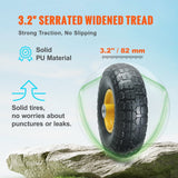 Darrahopens Auto Accessories > Auto Accessories Others > Automotive Parts VEVOR Solid PU Run-Flat Tire Wheel, 254 mm, 2-Pack, 181.4 kg Dynamic Load, 204.1 kg Static Load, Flat Free Tubeless Tires and Wheels for Hand Truck, Utility Cart, Dolly, Garden Trailer, Various Carts