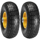 Darrahopens Auto Accessories > Auto Accessories Others > Automotive Parts VEVOR Solid PU Run-Flat Tire Wheel, 254 mm, 2-Pack, 181.4 kg Dynamic Load, 204.1 kg Static Load, Flat Free Tubeless Tires and Wheels for Hand Truck, Utility Cart, Dolly, Garden Trailer, Various Carts