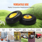 Darrahopens Auto Accessories > Auto Accessories Others > Automotive Parts VEVOR Solid PU Run-Flat Tire Wheel, 254 mm, 2-Pack, 181.4 kg Dynamic Load, 204.1 kg Static Load, Flat Free Tubeless Tires and Wheels for Hand Truck, Utility Cart, Dolly, Garden Trailer, Various Carts