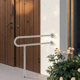 Darrahopens Auto Accessories > Auto Accessories Others > Automotive Parts VEVOR Toilet Safety Rail, 80 cm U-Shaped Handicap Grab Bar, 304 Stainless Steel Senior Safety Pole, Toilet Grab Bars with Anti-Slip Handle, 136 kg Load Capacity Security Handrail with Support Leg