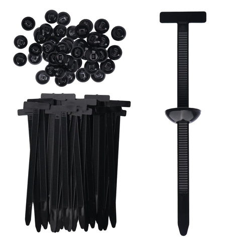 Darrahopens Auto Accessories > Auto Accessories Others > Automotive Repair & Speciality Tools 100 Pcs Nylon Universal Cable Buckle for Car - Self-Locking & Easy Installation Zipper Clamp Pin & Button Design - UV Resistant Zipper Tie Tie for Quick and Easy Car Everyday Repair