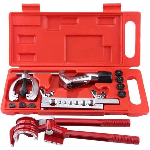 Darrahopens Auto Accessories > Auto Accessories Others > Automotive Repair & Speciality Tools 11 Pcs Pipe Flaring Tool Kit with Pipe Cutter and Tube Bender