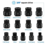 Darrahopens Auto Accessories > Auto Accessories Others > Automotive Repair & Speciality Tools 13 Piece Impact Bolt Nut Remover Set Extractor Socket Tool for Stripped Nuts Bolt