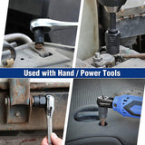 Darrahopens Auto Accessories > Auto Accessories Others > Automotive Repair & Speciality Tools 13 Piece Impact Bolt Nut Remover Set Extractor Socket Tool for Stripped Nuts Bolt