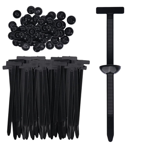 Darrahopens Auto Accessories > Auto Accessories Others > Automotive Repair & Speciality Tools 150 Pcs Nylon Universal Cable Buckle for Car - Self-Locking & Easy Installation Zipper Clamp Pin & Button Design - UV Resistant Zipper Tie Tie for Quick and Easy Car Everyday Repair
