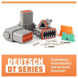 Darrahopens Auto Accessories > Auto Accessories Others > Automotive Repair & Speciality Tools 188pcs Deutsch DT Series Connector Assortment 2/3/4/6/8/12 pin 2 Pair each