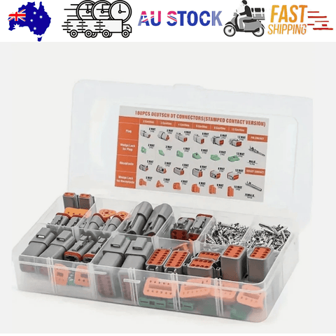 Darrahopens Auto Accessories > Auto Accessories Others > Automotive Repair & Speciality Tools 188pcs Deutsch DT Series Connector Assortment 2/3/4/6/8/12 pin 2 Pair each
