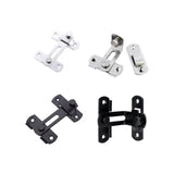 Darrahopens Auto Accessories > Auto Accessories Others > Automotive Repair & Speciality Tools 2 Sets 90 Degree Sliding Door Latch Lock Catch Kit for Home Use - Flat-Black-L