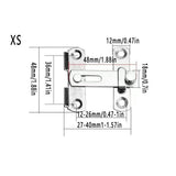 Darrahopens Auto Accessories > Auto Accessories Others > Automotive Repair & Speciality Tools 2 Sets 90 Degree Sliding Door Latch Lock Catch Kit for Home Use - Flat-Silver-L