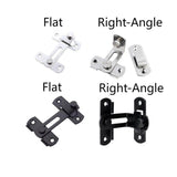 Darrahopens Auto Accessories > Auto Accessories Others > Automotive Repair & Speciality Tools 2 Sets 90 Degree Sliding Door Latch Lock Catch Kit for Home Use - Flat-Silver-L