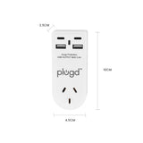 Darrahopens Auto Accessories > Auto Accessories Others > Automotive Repair & Speciality Tools 2 USB-A and 2 USB-C Wall Charger with Surge Protection