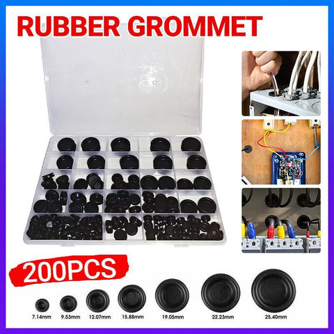 Darrahopens Auto Accessories > Auto Accessories Others > Automotive Repair & Speciality Tools 200 Pcs Auto Rubber Grommet Assortment Set Fastener Kit Blanking 7 Popular Sizes