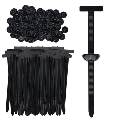 Darrahopens Auto Accessories > Auto Accessories Others > Automotive Repair & Speciality Tools 200 Pcs Nylon Universal Cable Buckle for Car - Self-Locking & Easy Installation Zipper Clamp Pin & Button Design - UV Resistant Zipper Tie Tie for Quick and Easy Car Everyday Repair