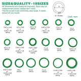 Darrahopens Auto Accessories > Auto Accessories Others > Automotive Repair & Speciality Tools 270pcs Automotive Air Conditioning Green Rubber Ring Seal Repair Box Set Seals